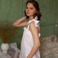 White linen nightgown/Sleep dress/Organic linen sleepwear/Sleeveless nightgown/Gift for her/Linen anniversary gift/Mothers day gift