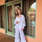 Linen pajamas set, linen homewear, custom pajamas, linen two piece set, linen soft sleepwear, linen lounge set