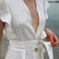 White Linen Maxi Dress